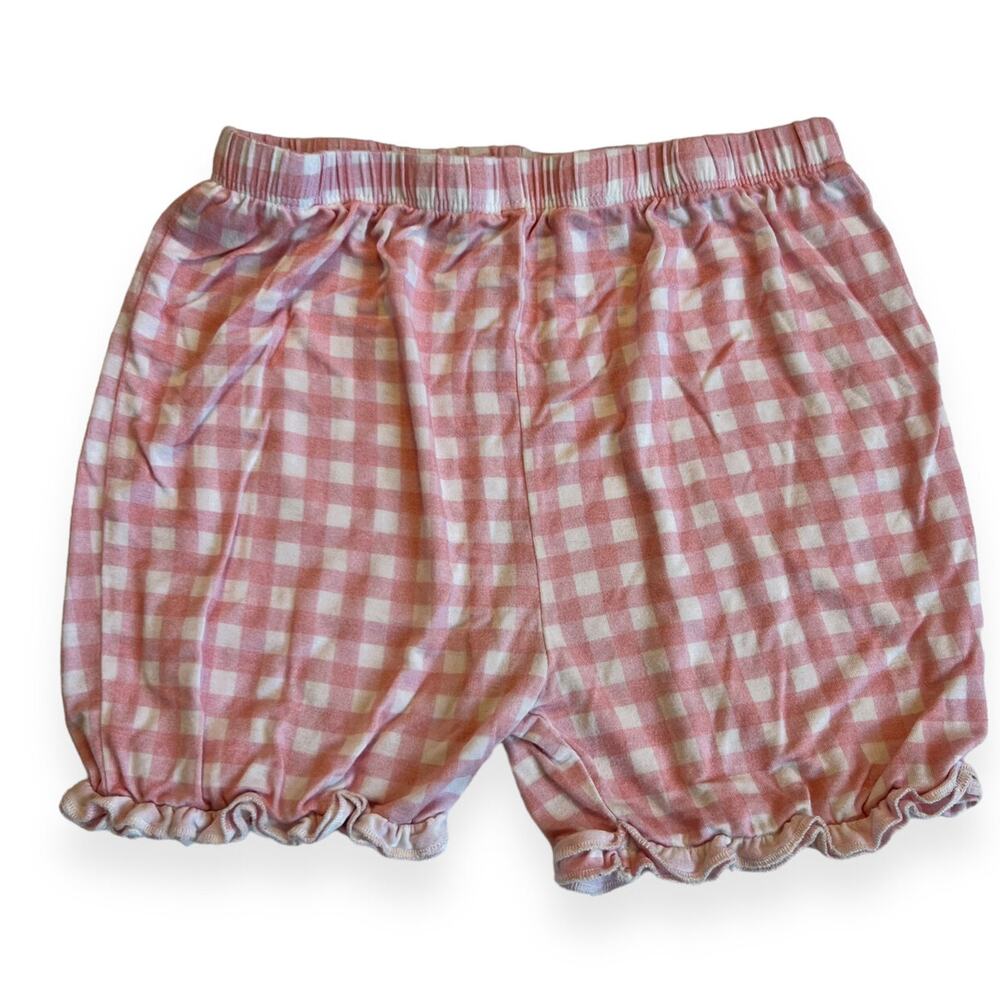Posh Peanut Bamboo Pink/White Ruffle Shorts